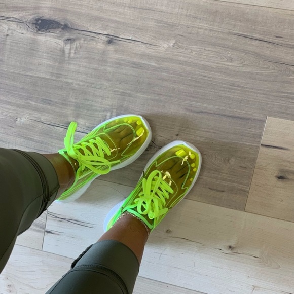 Shoes Highlighter Clear Neon Yellow Sneaker Poshmark